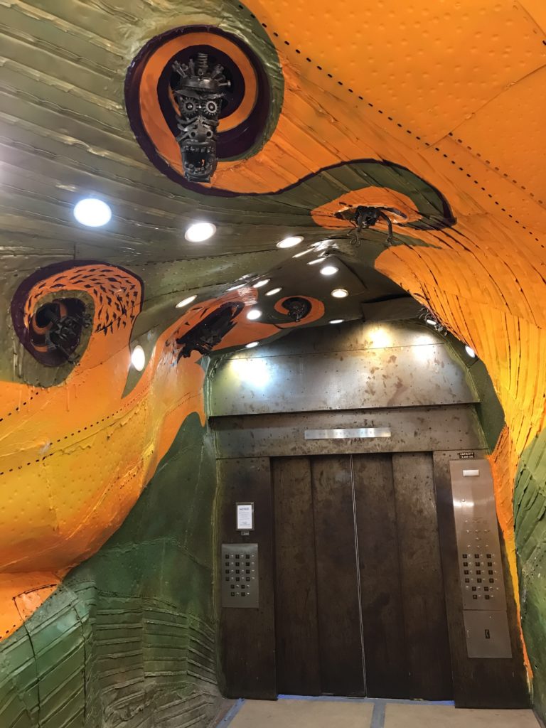 The striking art featured in a Long Island City elevator | Hidden Gems