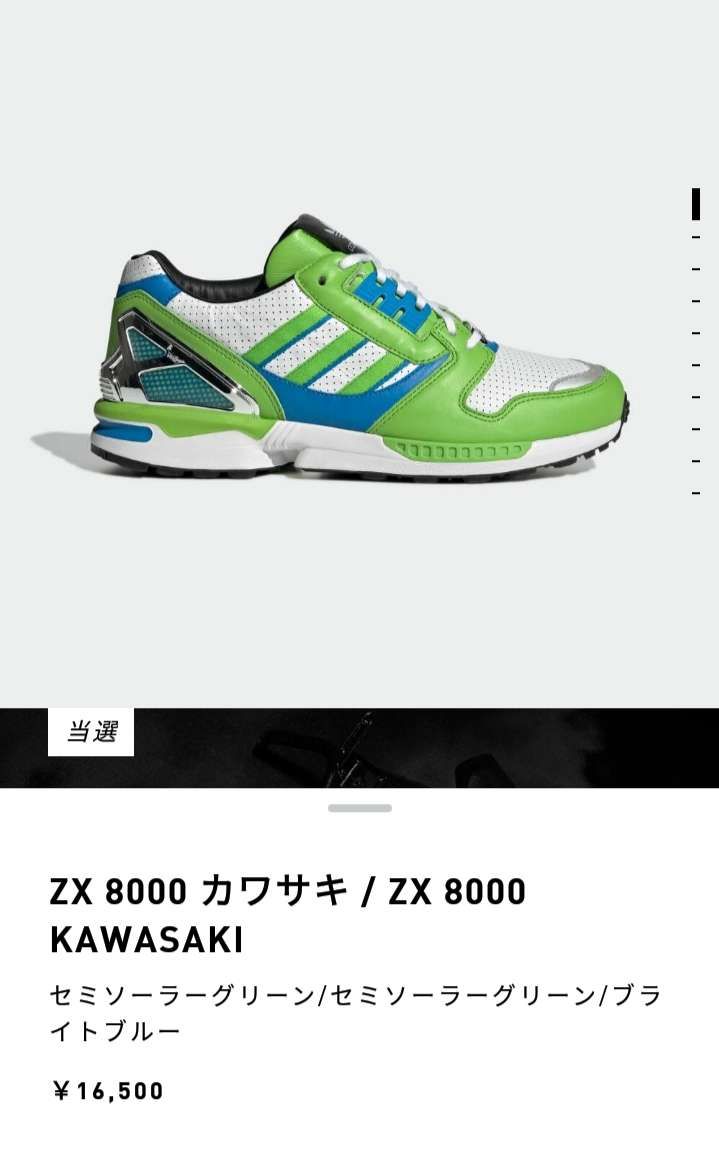 カワサキ × アディダス ZX 8000 