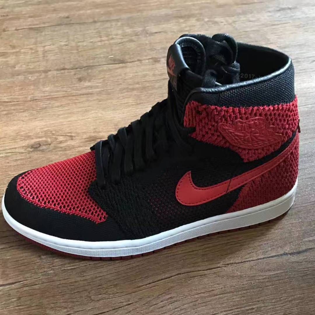 ナイキ エアジョーダン1 OG フライニット ブラック/レッド【リーク9月