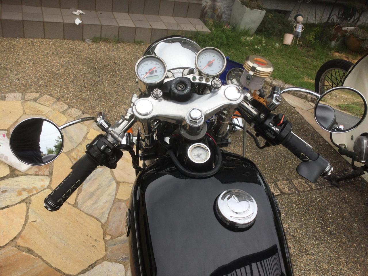 ポッシュ スタジアムラウンドミラー のパーツレビュー | SR400(peanut3