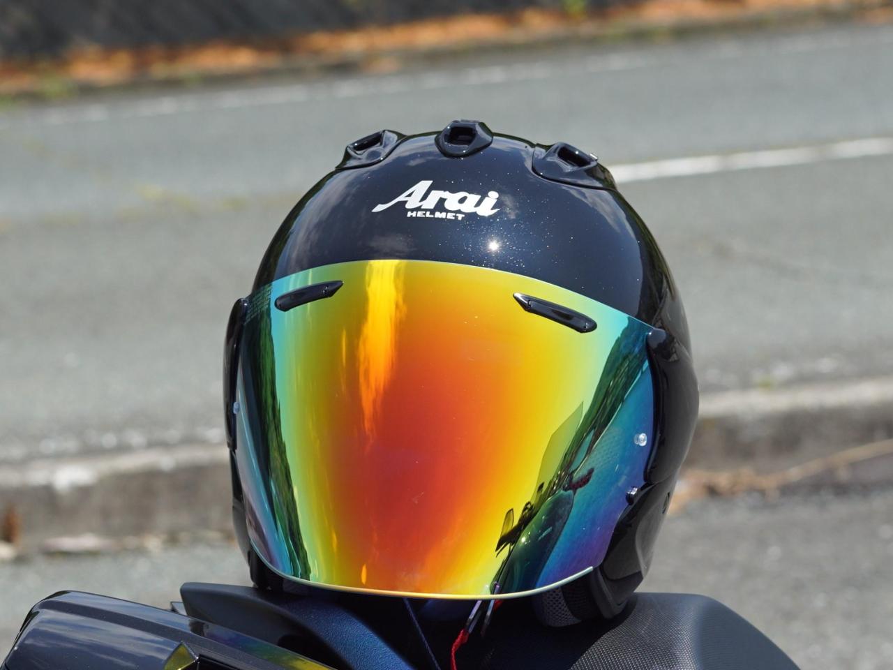 Arai VAS-Z ミラーシールド セミスモーク/レッド のパーツレビュー