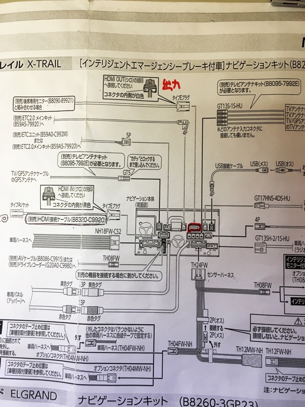 日産(純正) MM517DL配線図 のパーツレビュー | エクストレイル(オ風呂