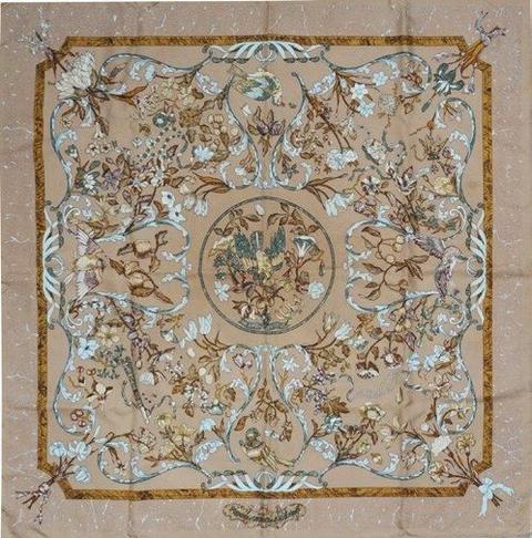Pierres d'orient et d'occident beige - Hermès Scarf Details
