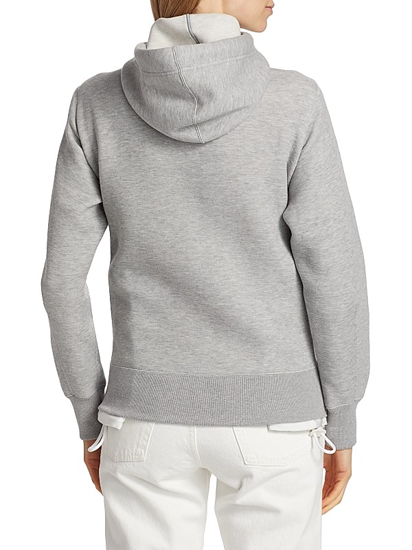 Sacai Sponge Sweat X Nylon Twill Zip-Front Hoodie | Saks Fifth Avenue