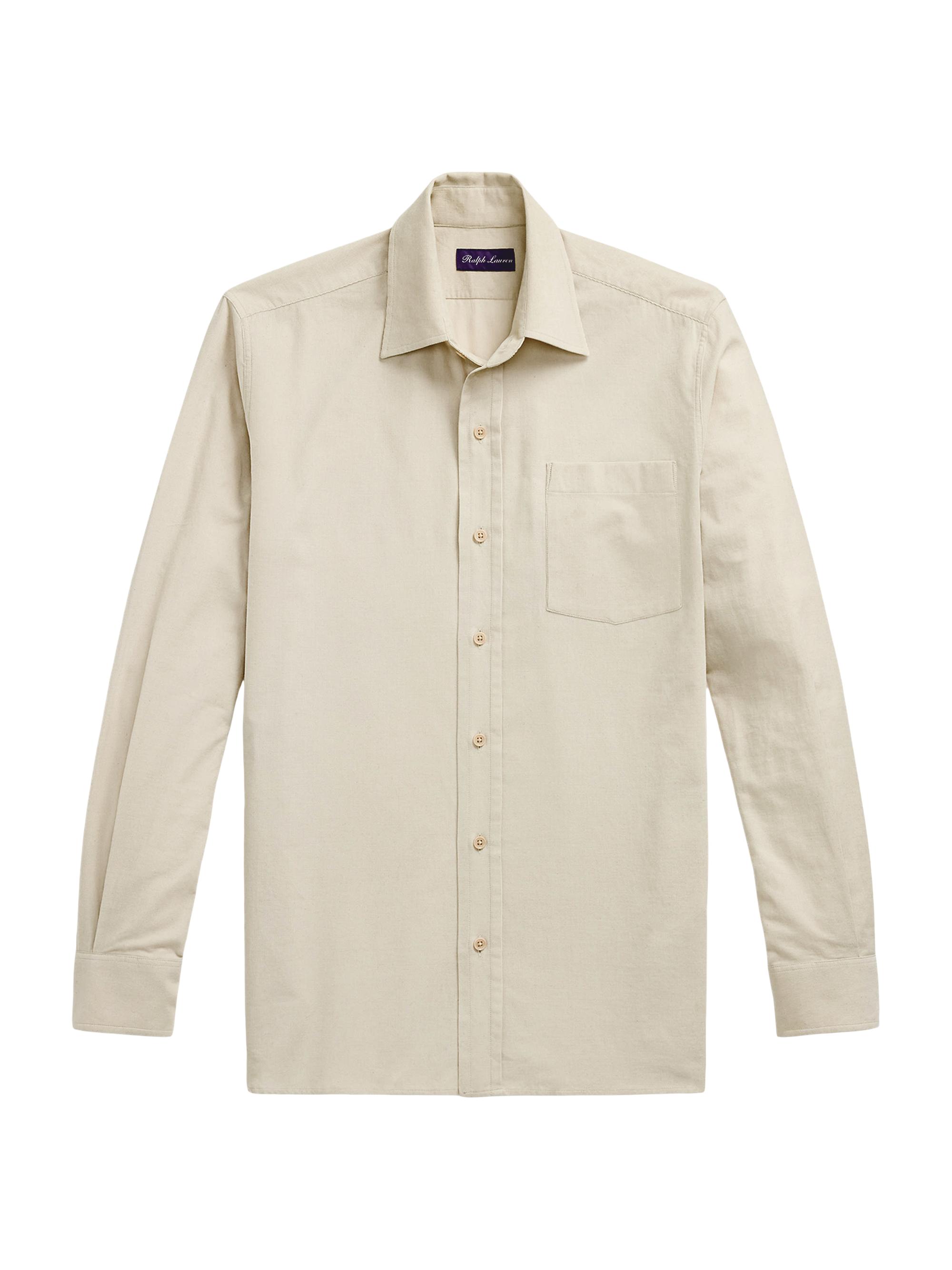 Ralph Lauren Purple Label Herringbone Flannel Shirt | Saks Fifth