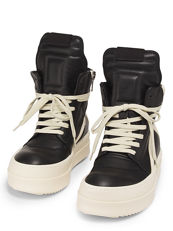 Rick Owens Geobasket Leather High-Top Sneakers | Saks Fifth Avenue