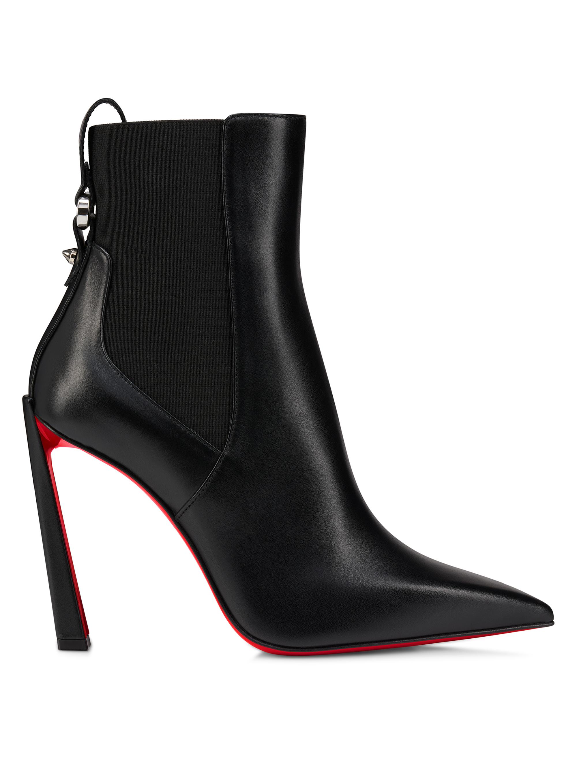 Christian Louboutin Miss Z 100MM Leather Booty | Saks Fifth Avenue