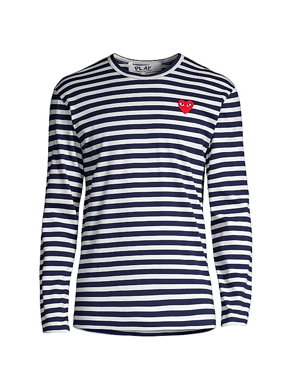 Comme des Garçons PLAY Long Sleeve Striped T-Shirt | Saks Fifth Avenue