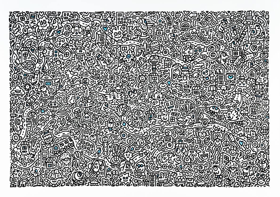 Mr Doodle City Blues (Signed Print) 2019 | MyArtBroker