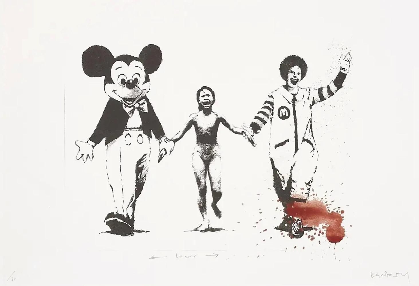 mau mau money bee マウ マウ ビー art banksy Banksy Canvas | Three