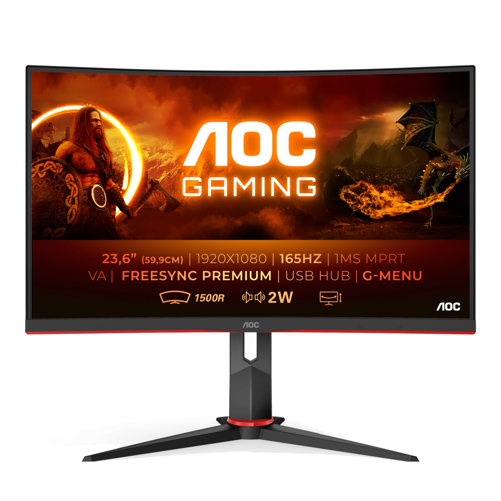 AOC C24G2U/BK 24 inch monitor | AOC Monitors