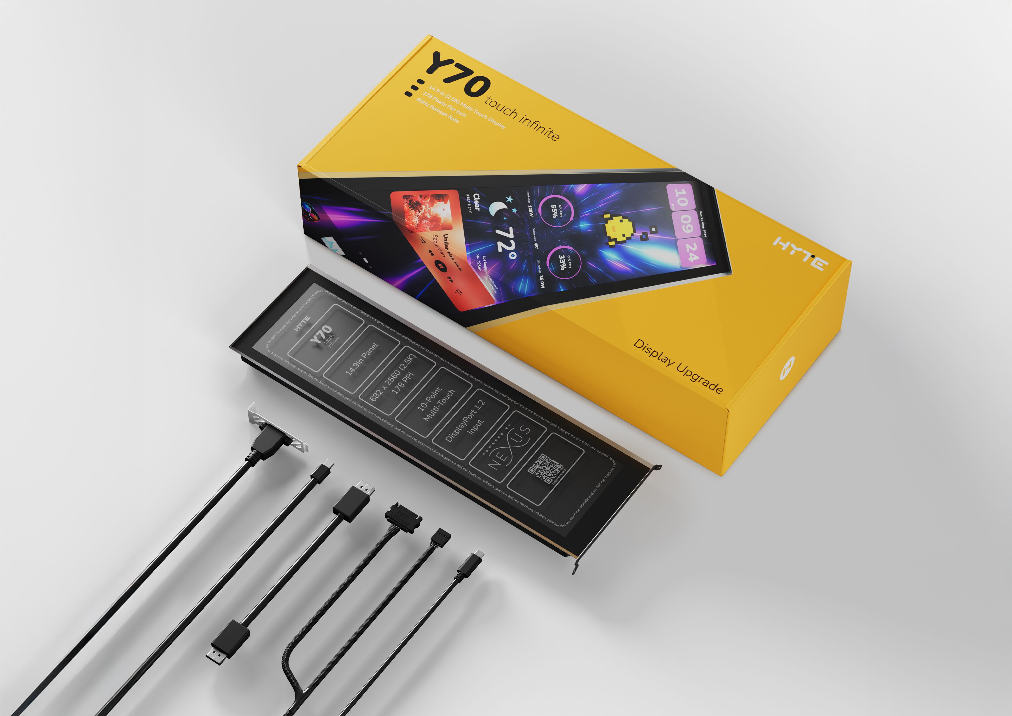 Y70 touch infinite Display Upgrade - Pitch Black | HYTE