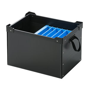 PD-BOX3BK【プラダン製タブレット・ノートパソコン収納ケース(6台用