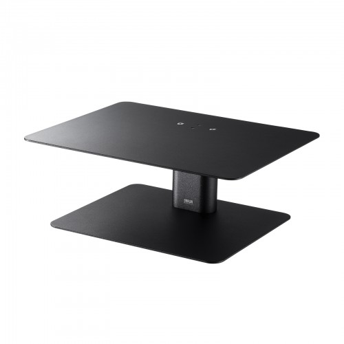 1本支柱で下のスペースを有効活用できる、高さ調節対応の卓上スタンド