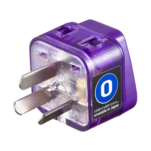 TR-AD16【海外電源変換アダプタ エレプラグW-O アース付き