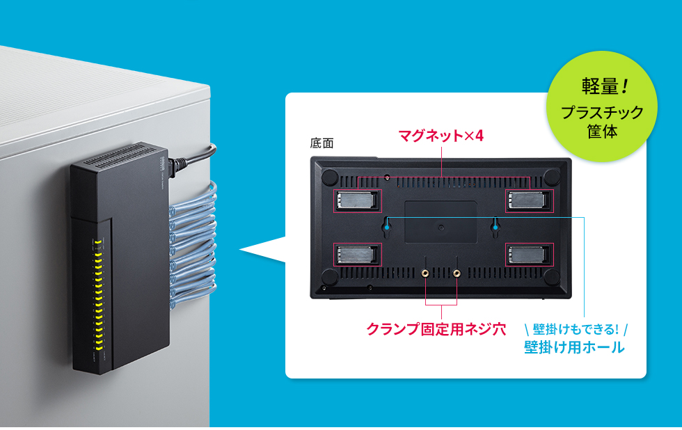 LAN-GIGAP1602BK【ギガビット対応 スイッチングハブ(16ポート