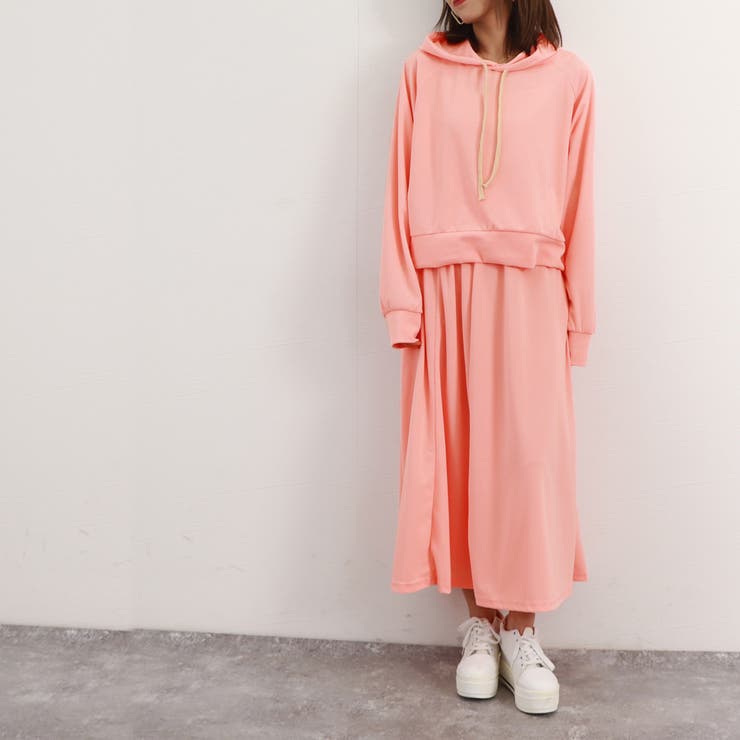 パーカースカート セットアップレディース[品番：II000009806