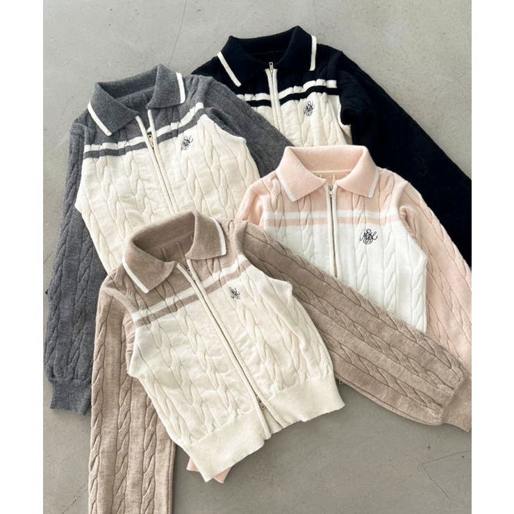 ダブルジップバイカラーニット[品番：CTYW0004486]｜MAJESTIC LEGON