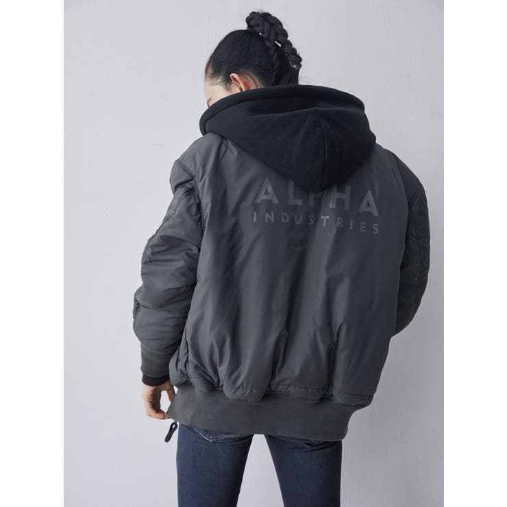 EMODA×ALPHA】WフェイスドロップショルダーMA-1[品番：MKSW0003767