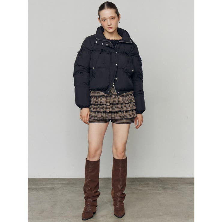 リボンパッファーダウンブルゾン[品番：MKSW0067426]｜EMODA（エモダ