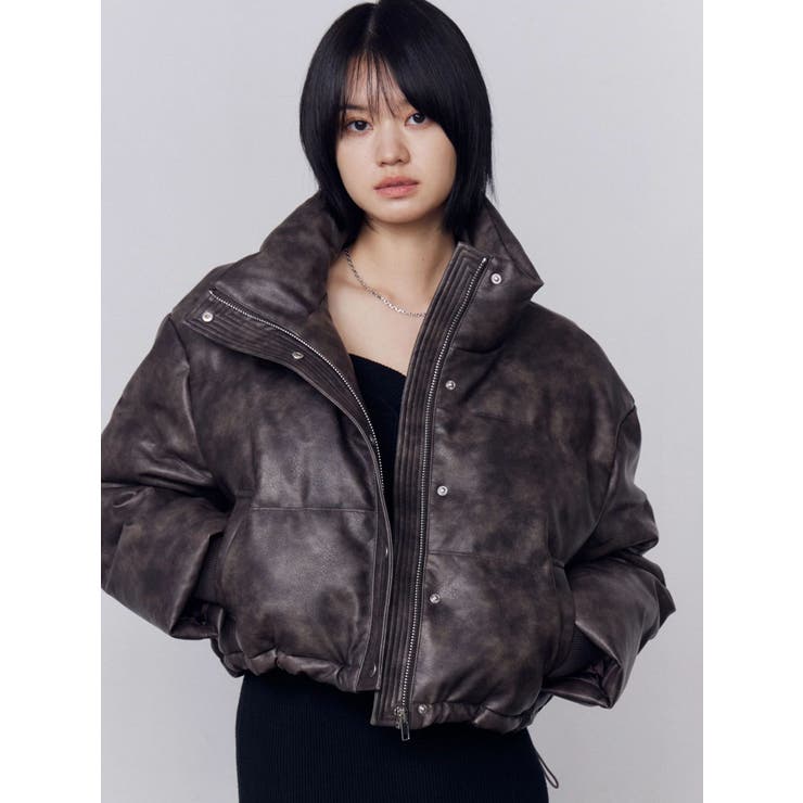 フェイクレザーショートダウン[品番：MKSW0068413]｜EMODA（エモダ）の