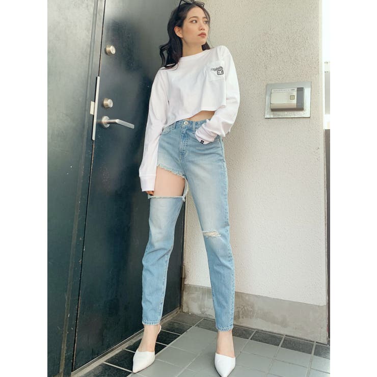 SIDE RIPPEDペグトップデニムパンツ[品番：MKSW0036240]｜GYDA