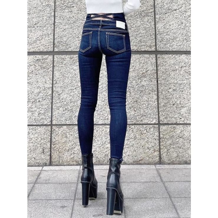H/W ウエストクロススキニーデニムパンツ[品番：MKSW0045305]｜GYDA