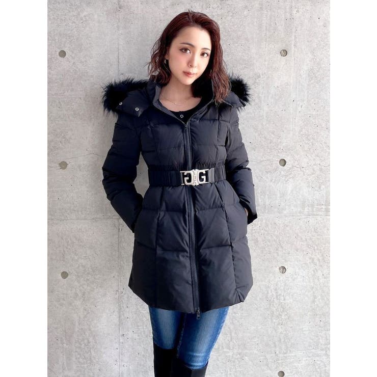 SymmetryGYDAベルト付きロングダウンコート[品番：MKSW0053601]｜GYDA