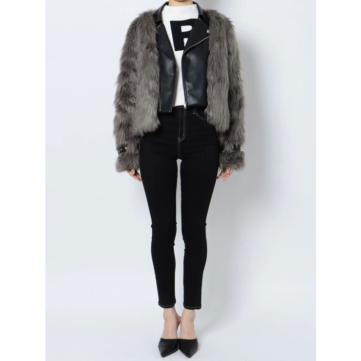 レイヤードエコファーベストライダースジャケット[品番：MKSW0053128