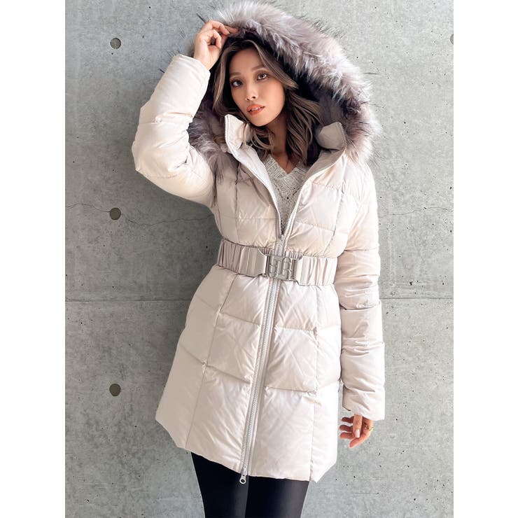 GYGYベルト付きロングダウンコート[品番：MKSW0060199]｜GYDA