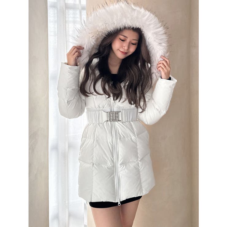 GYGYベルト付きロングダウンコート[品番：MKSW0060199]｜GYDA