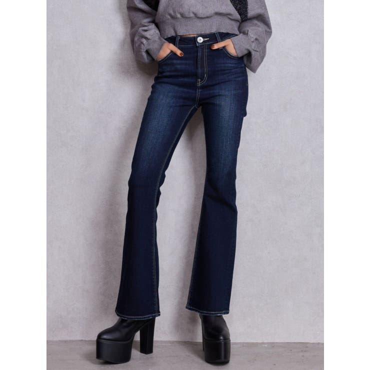 ハイウエストBASICフレアデニムパンツ[品番：MKSW0066762]｜GYDA