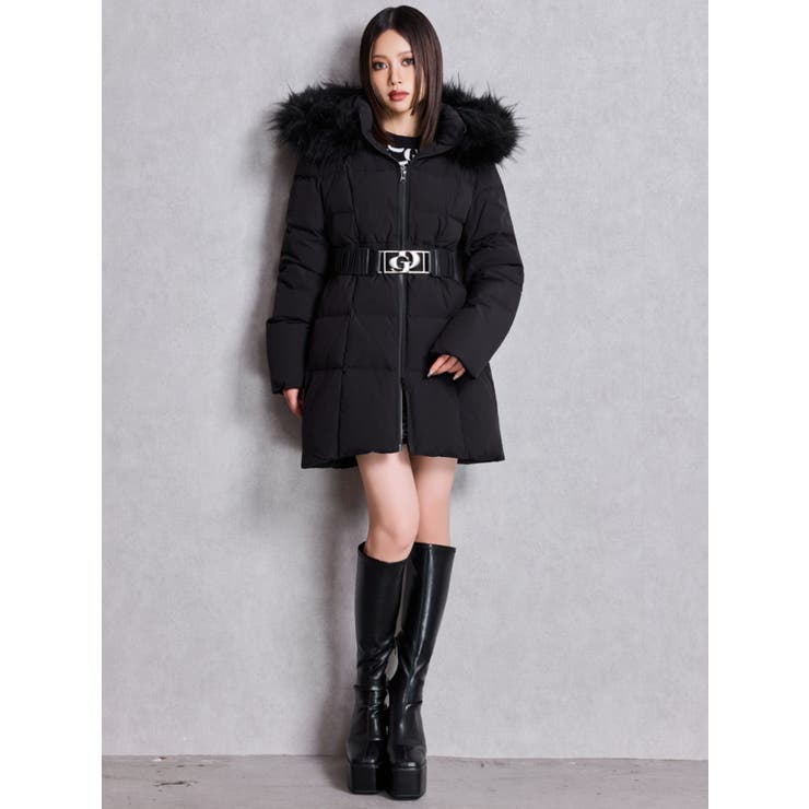 GDベルト付きロングダウンコート[品番：MKSW0066478]｜GYDA（ジェイダ