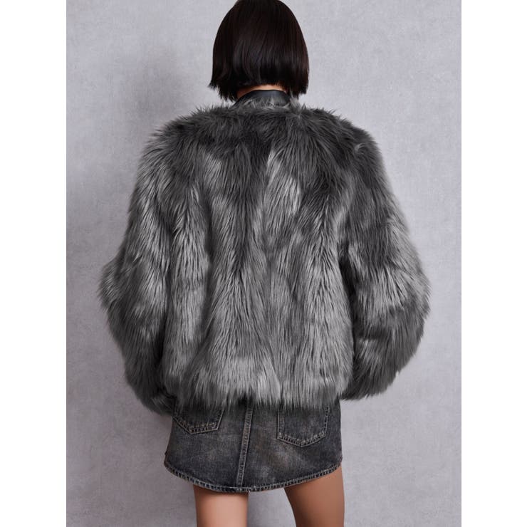 レイヤードエコファーライダースジャケット[品番：MKSW0066487]｜GYDA