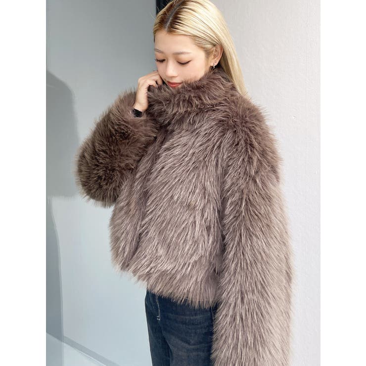 フェイクファーW ZIPショートコート[品番：MKSW0062648]｜GYDA