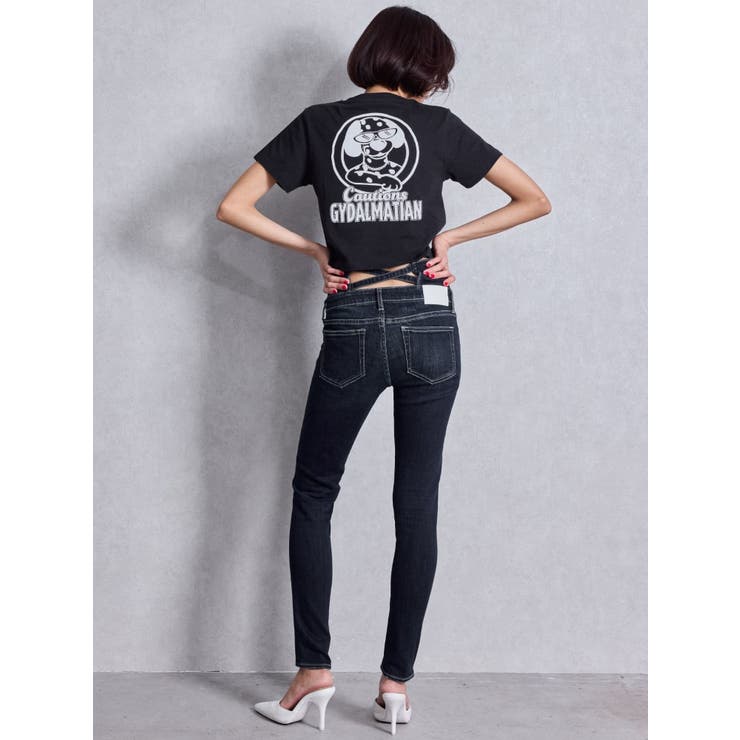 ハイウエストウエストクロススキニーデニムパンツ[品番：MKSW0062668