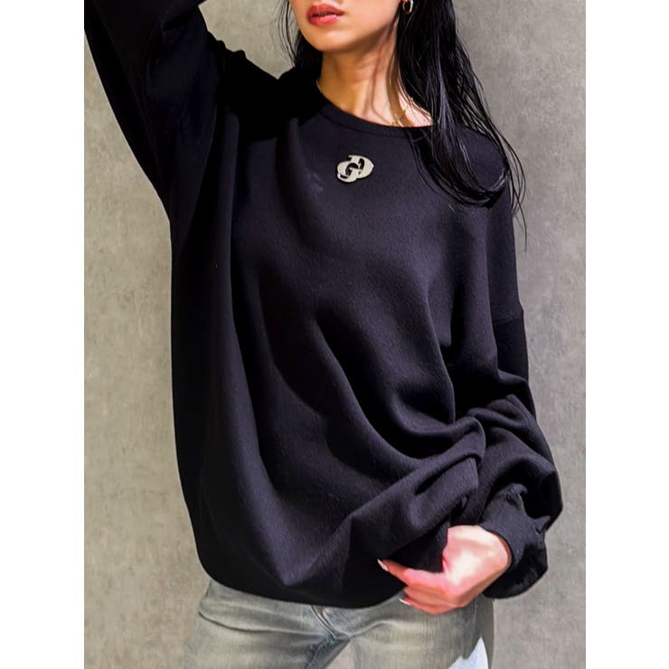 GDロゴLOOSEモチーフニットトップス[品番：MKSW0062436]｜GYDA