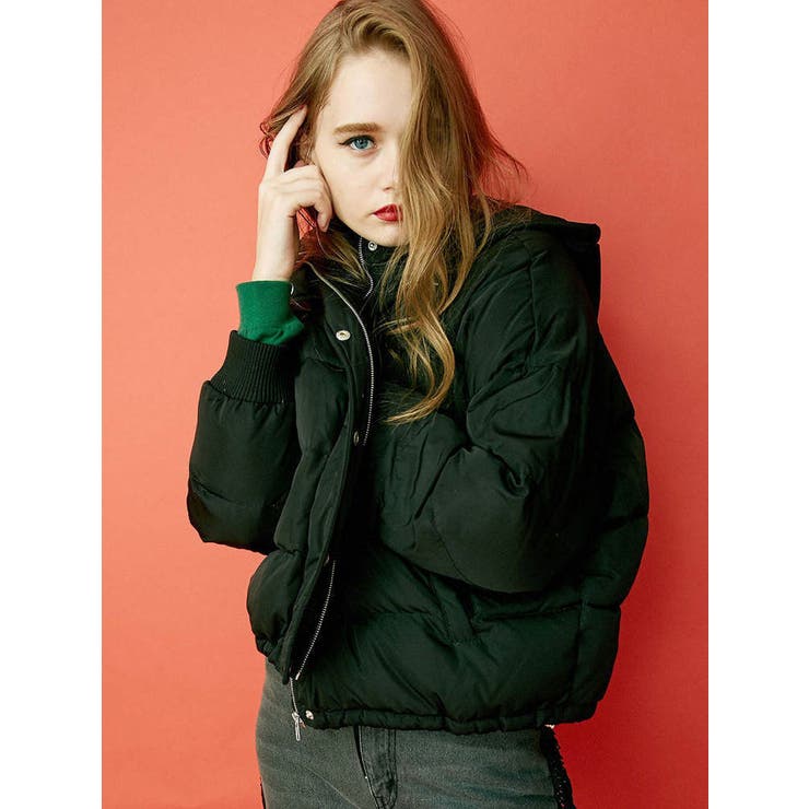 カラーフードダウン[品番：MKSW0019359]｜jouetie（ジュエティ）の