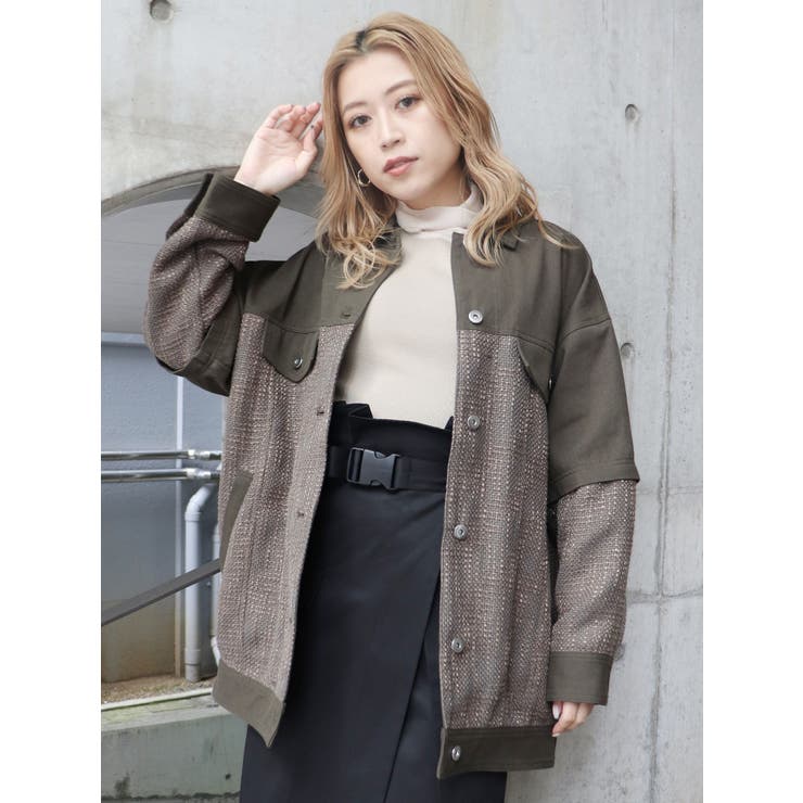 ツイードミックスオーバージャケット[品番：MKSW0048895]｜MURUA