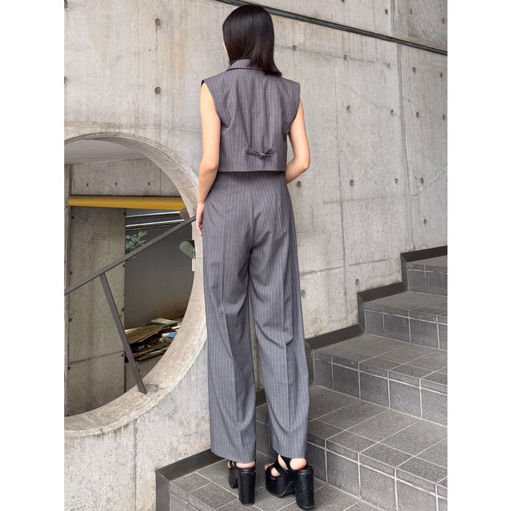 パイピングポケットセンタープレスパンツ[品番：MKSW0065472]｜MURUA