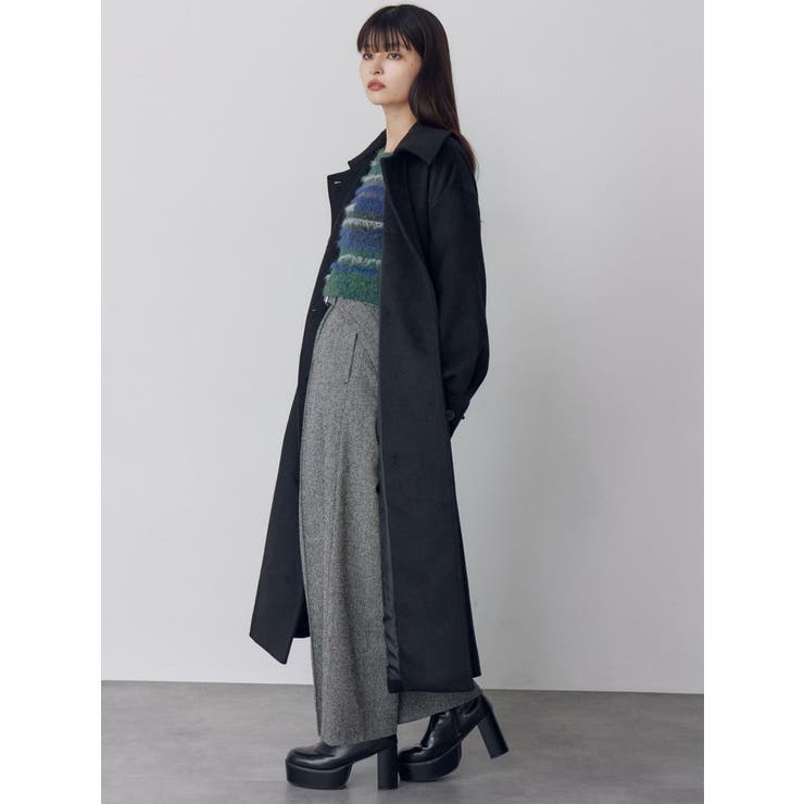 スタンドネックダブルカラーコート[品番：MKSW0067096]｜MURUA