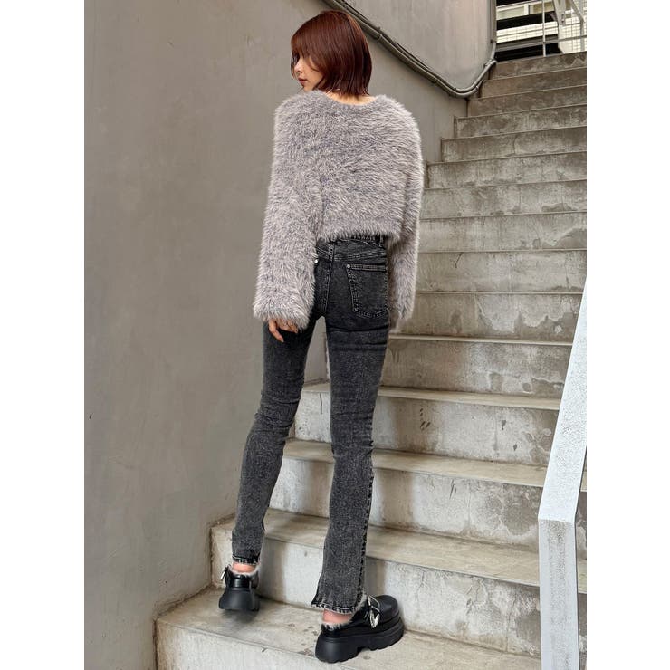 バイカラーMIXシャギーニット[品番：MKSW0066035]｜MURUA（ムルーア