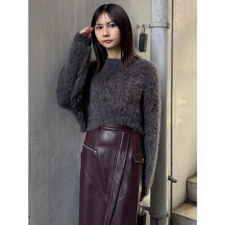 バイカラーMIXシャギーニット[品番：MKSW0066035]｜MURUA（ムルーア