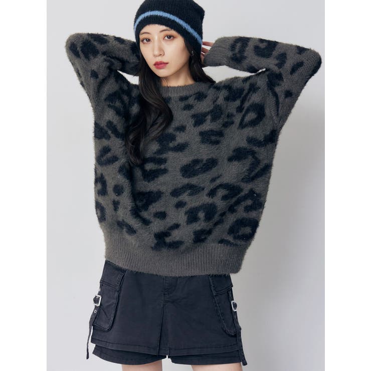 レオパードニット[品番：MKSW0067071]｜MURUA（ムルーア）のレディース