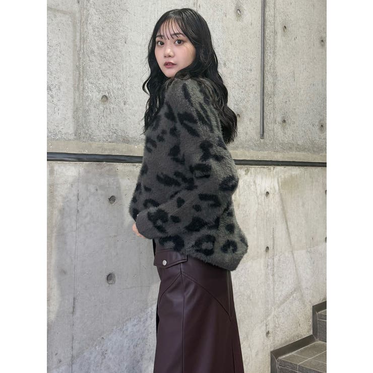 レオパードニット[品番：MKSW0067071]｜MURUA（ムルーア）のレディース