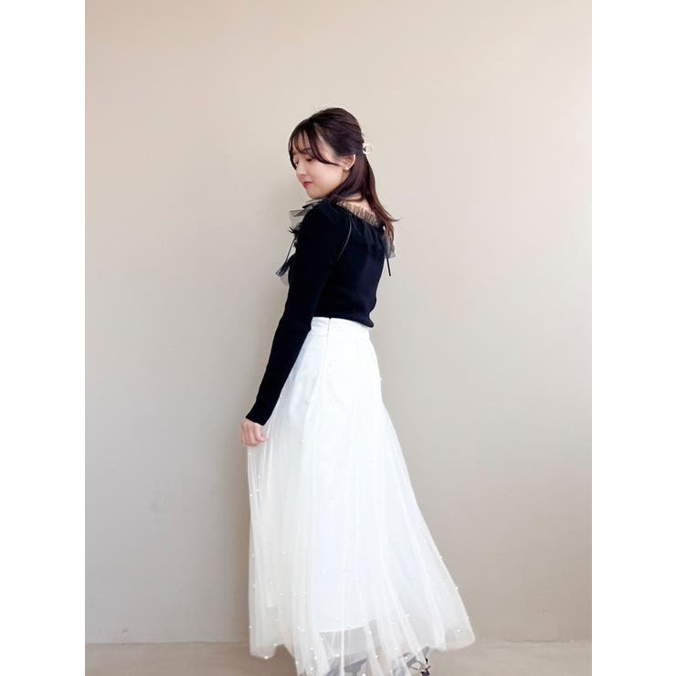 ランダムパーツチュールスカート[品番：MKSW0058646]｜dazzlin