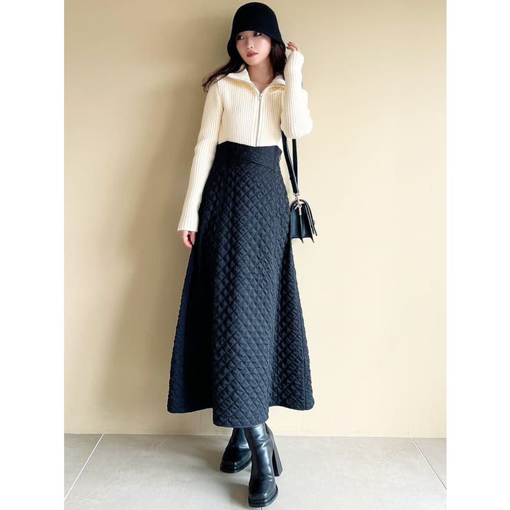 キルティングフレアスカート[品番：MKSW0053641]｜RESEXXY（リゼクシー