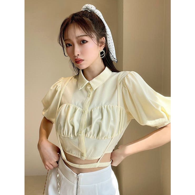 ナローストラップコルセットシャツ[品番：MKSW0059285]｜RESEXXY