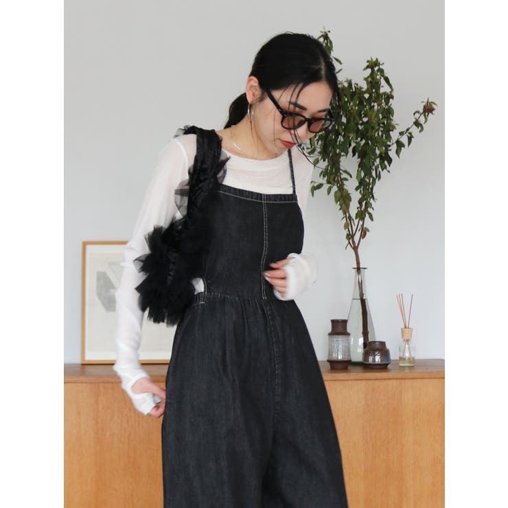 サイドオープンデニムサロペット[品番：MKSW0058249]｜Ungrid（アン