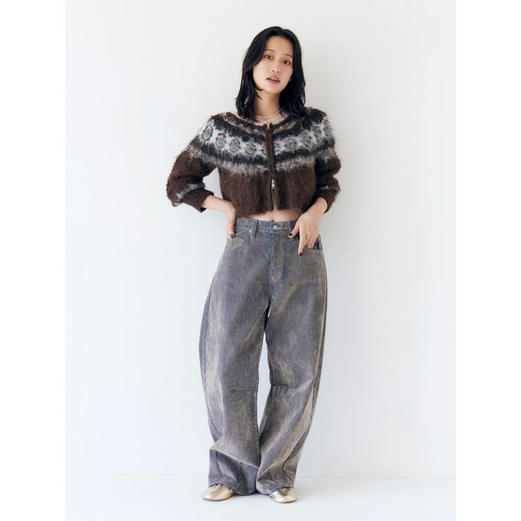 フロッキー起毛カーブデニム[品番：MKSW0065190]｜Ungrid（アン